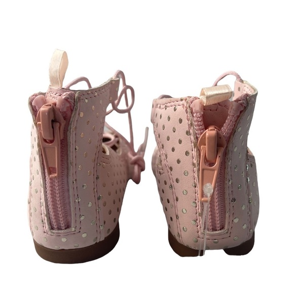 OshKosh B'Gosh Pink Polka Dot Karlie-G Toddler Shoes Size 7 - Picture 4 of 6